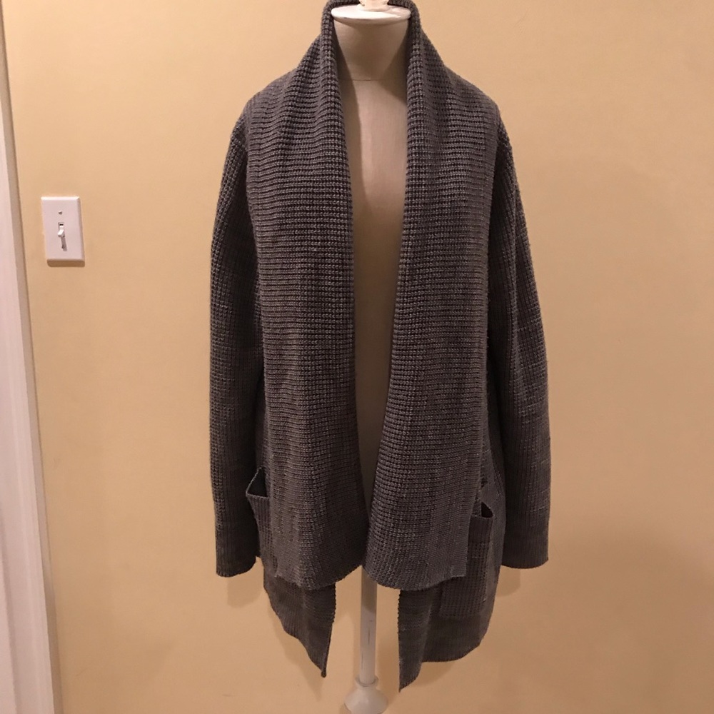 MICHAEL KORS Gray Open Front Sweater